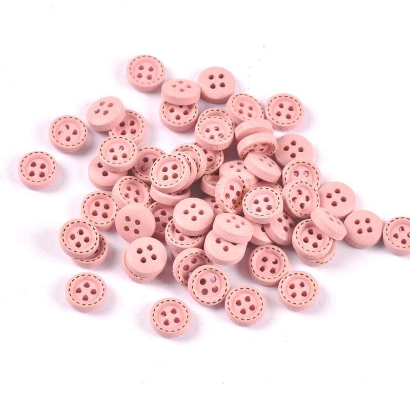 Morandi Color Wooden Round Button Clothing