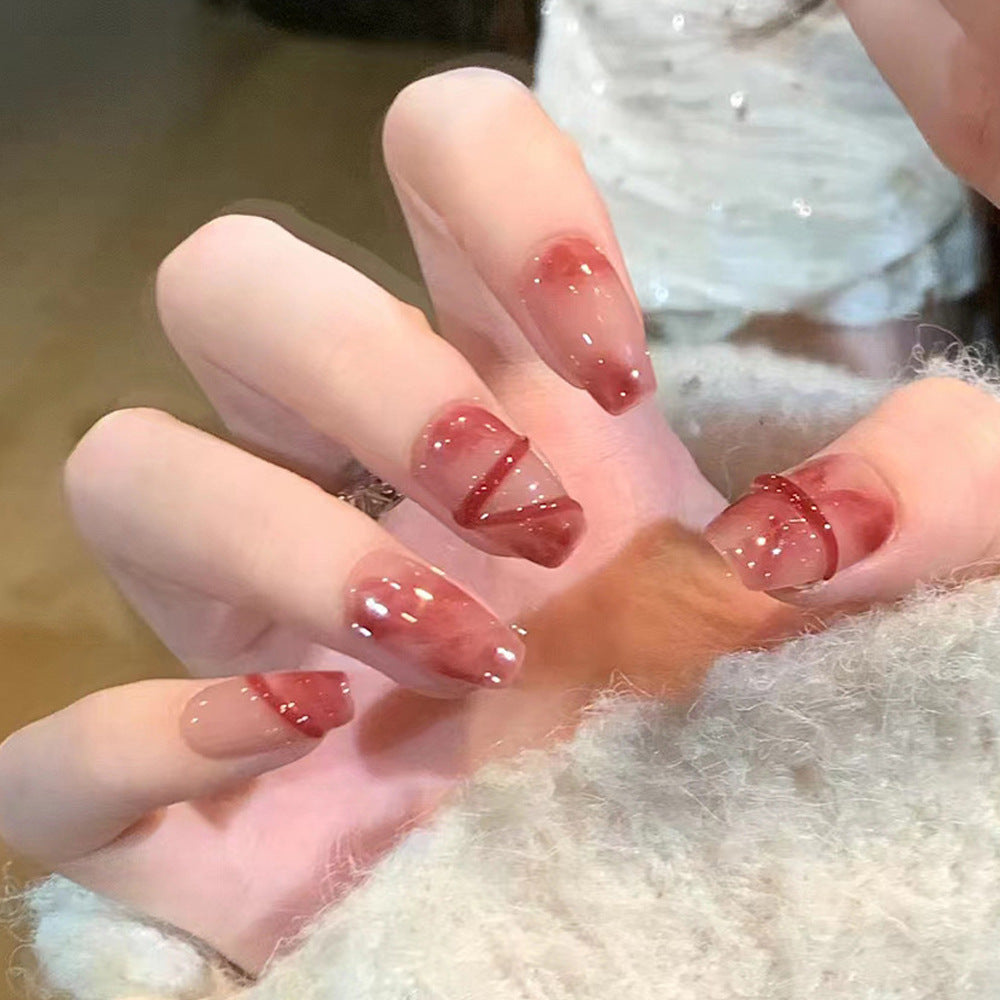 Hand Worn Nail Piece In China-Chic Red In The Year Of The Snake