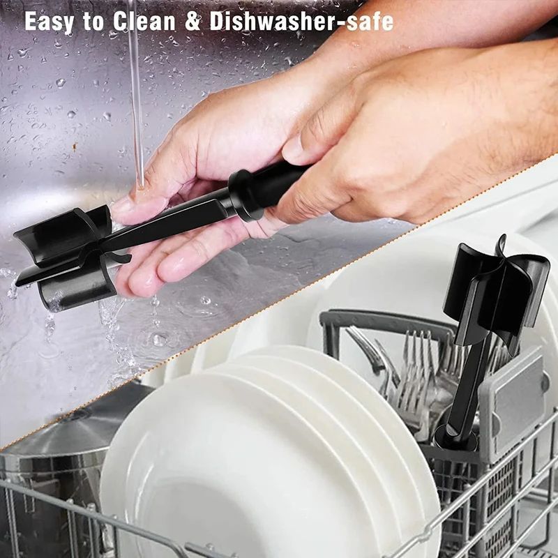 5-Blade Heat-Resistant Nylon Meat Chopper – Non-Scratch Potato Masher & Ground Beef Smasher