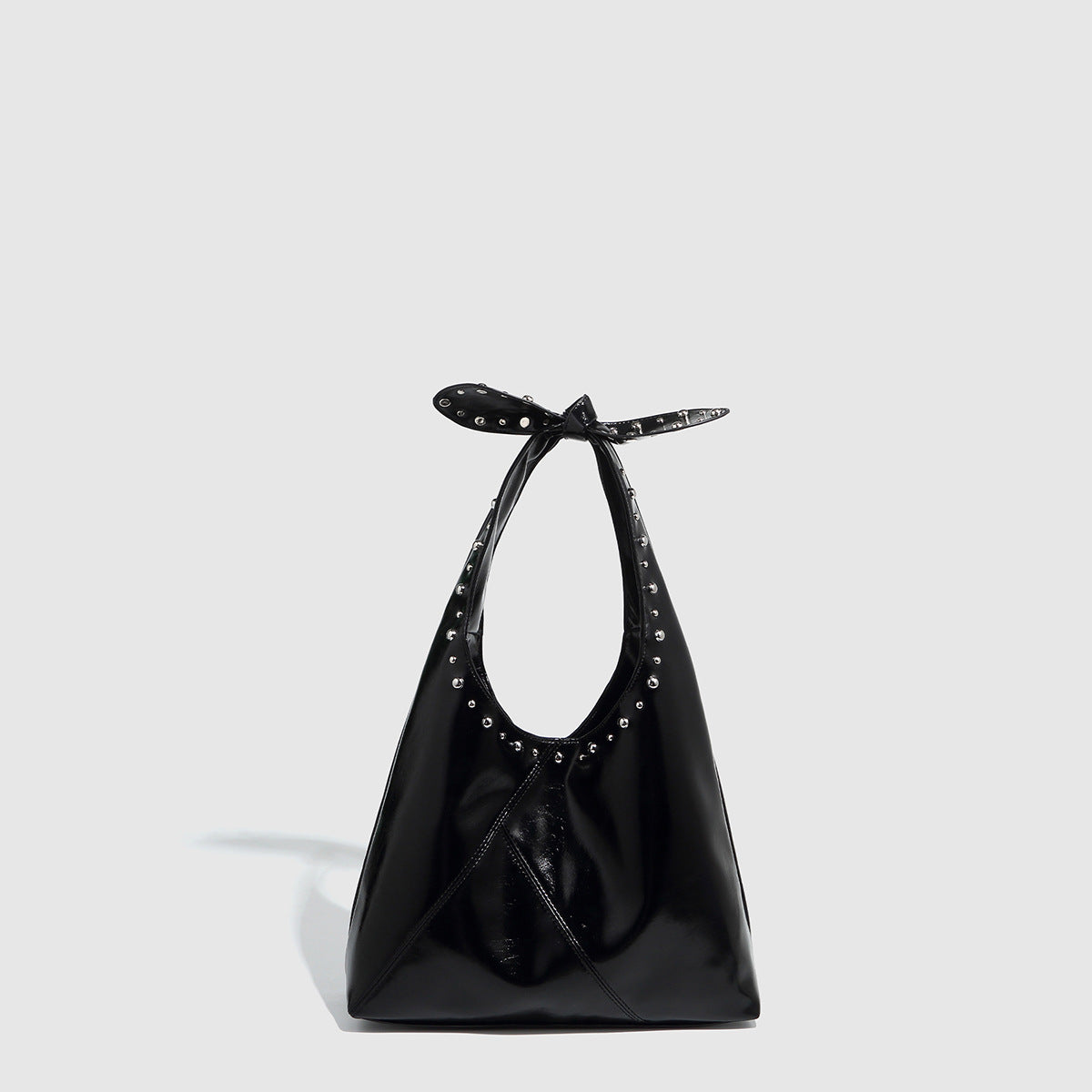 Tote Bag with Rivet Bow – Women’s Underarm Bucket Bag