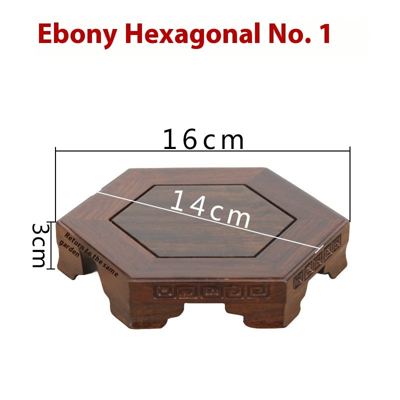 Red Wood Carving Craft Base Ebony