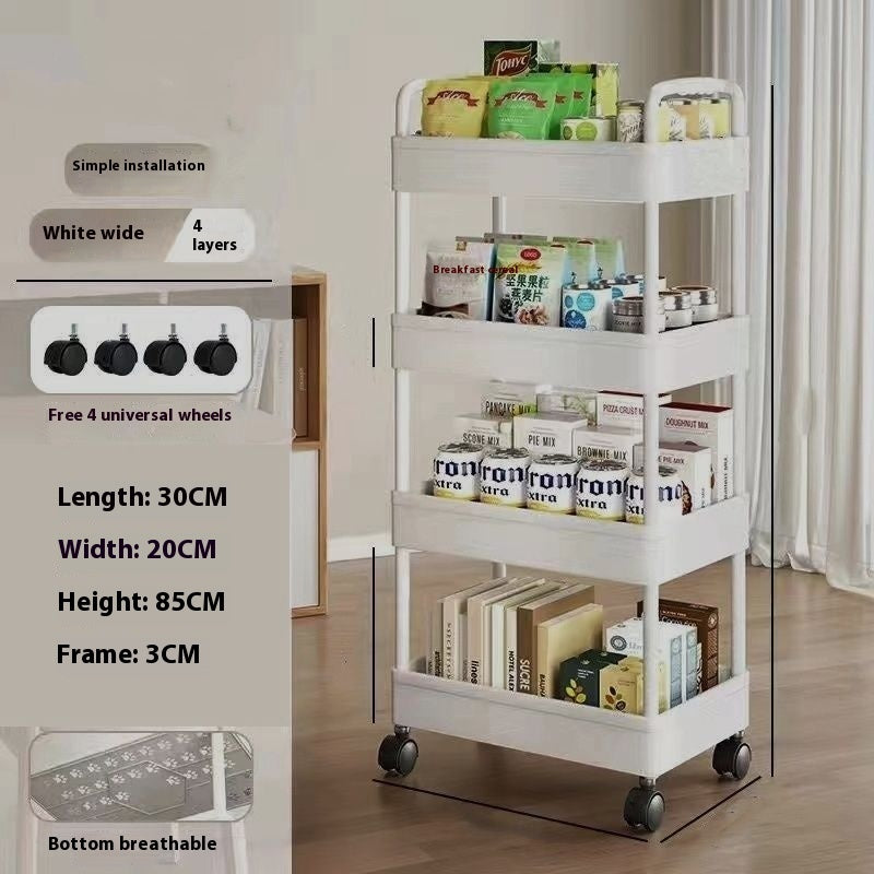 Trolley Rack Kitchen Floor Bedroom Multi-layer Bathroom Storage Rack