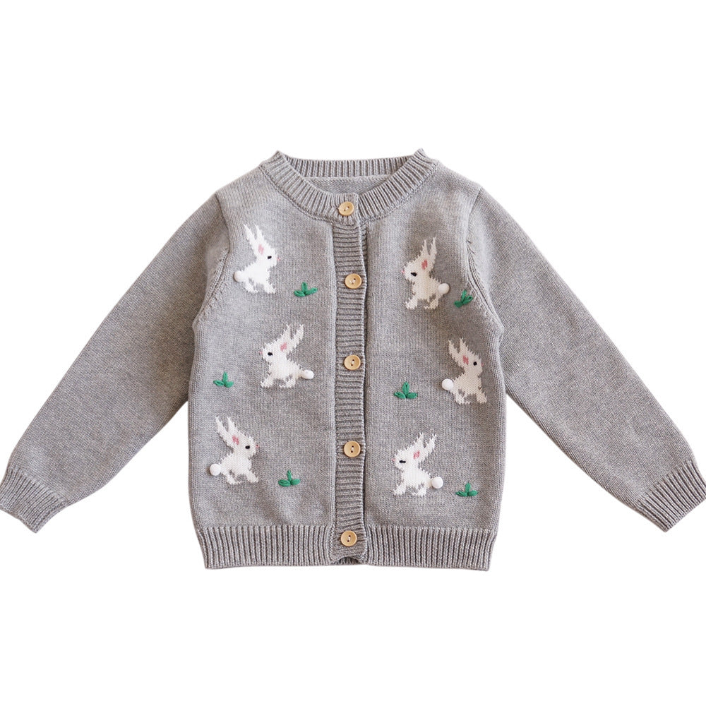 Korean Style Children's Clothing Autumn And Winter Sweater Girls' Baby Knitted Cardigan