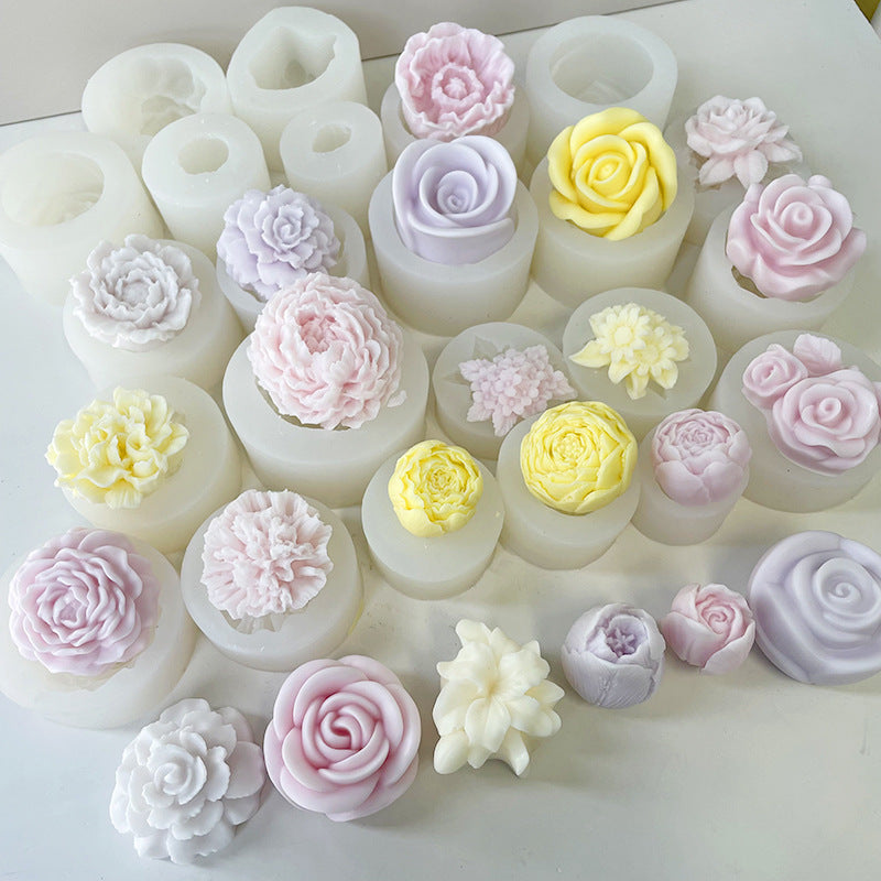 Flower Aromatherapy Candle Silicone Mold DIY