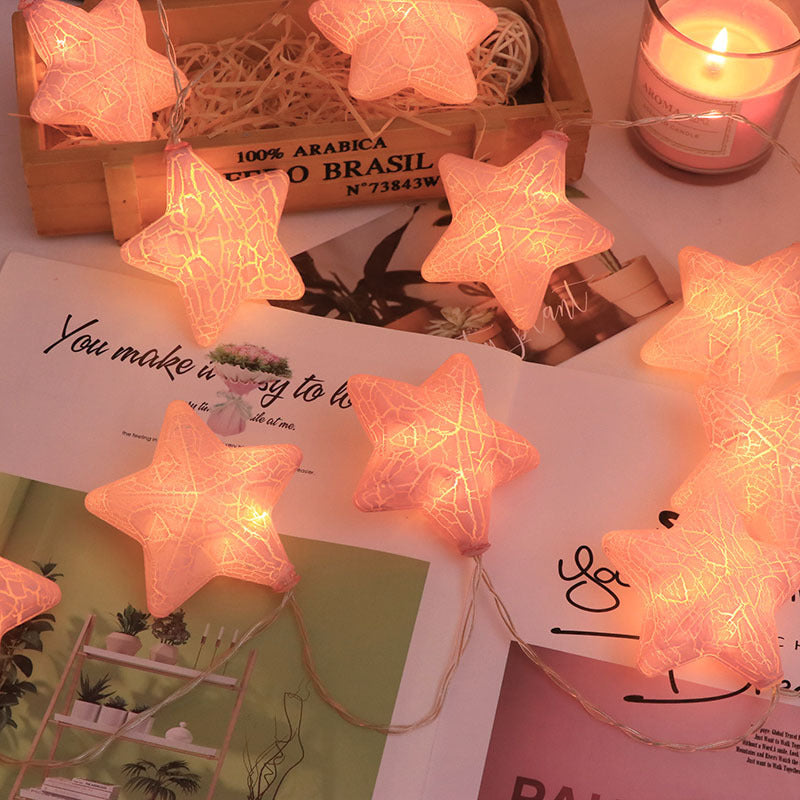 Creative LED Crackle Glass String Lights Colorful Decorative Lighting Chain