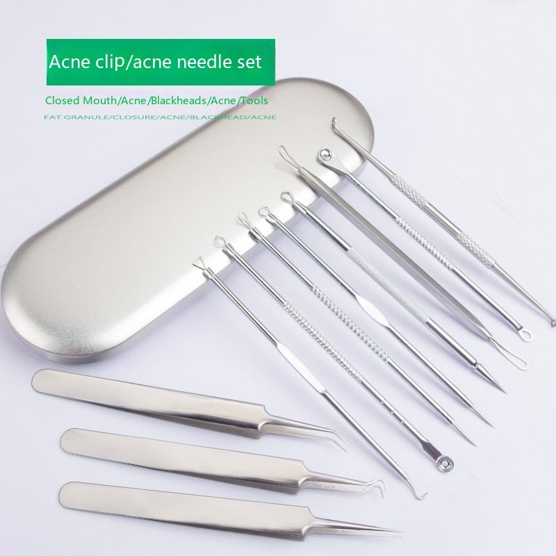 Stainless Steel Acne Needle Kit – Blackhead & Pimple Extractor Beauty Tools