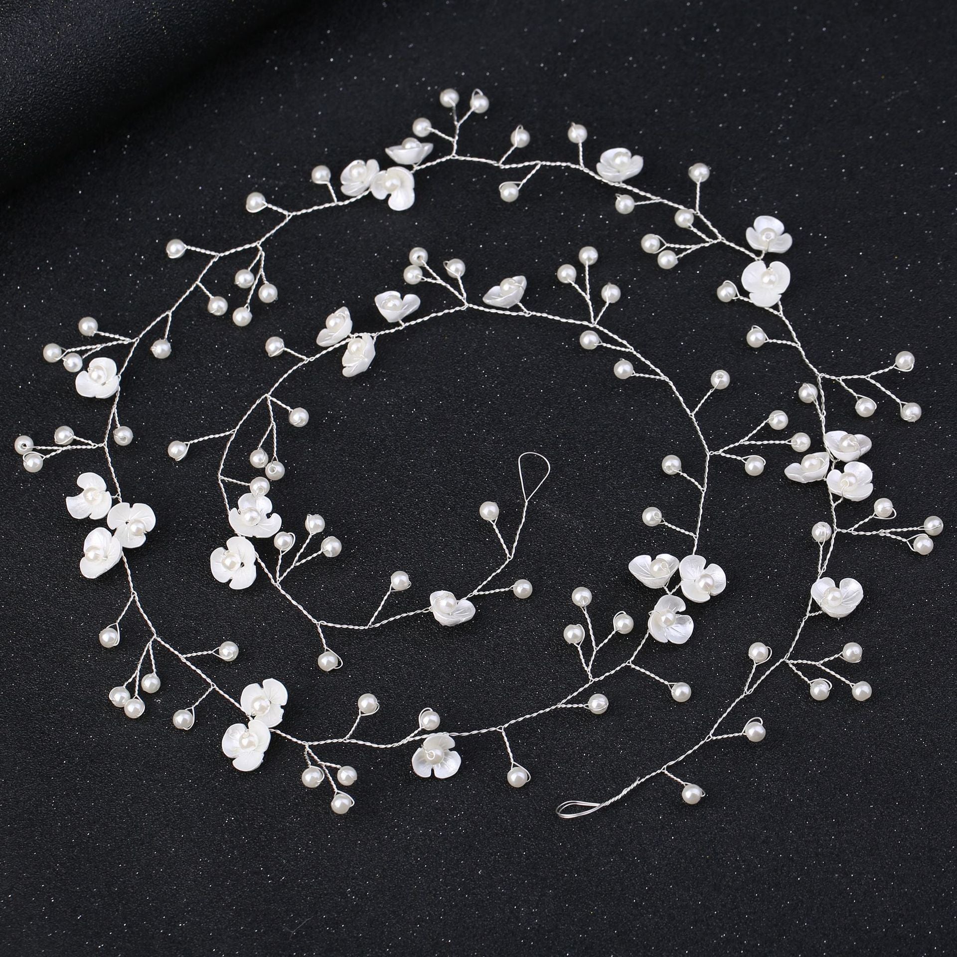 Korean Bride Handmade Pearl Crystal Hairpin Pin U-shaped Clip
