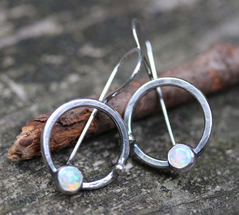925 Plated Vintage Silver Turquoise Earrings