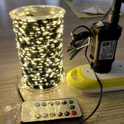 LED Solar Copper Wire Lamp Eight Function Light String
