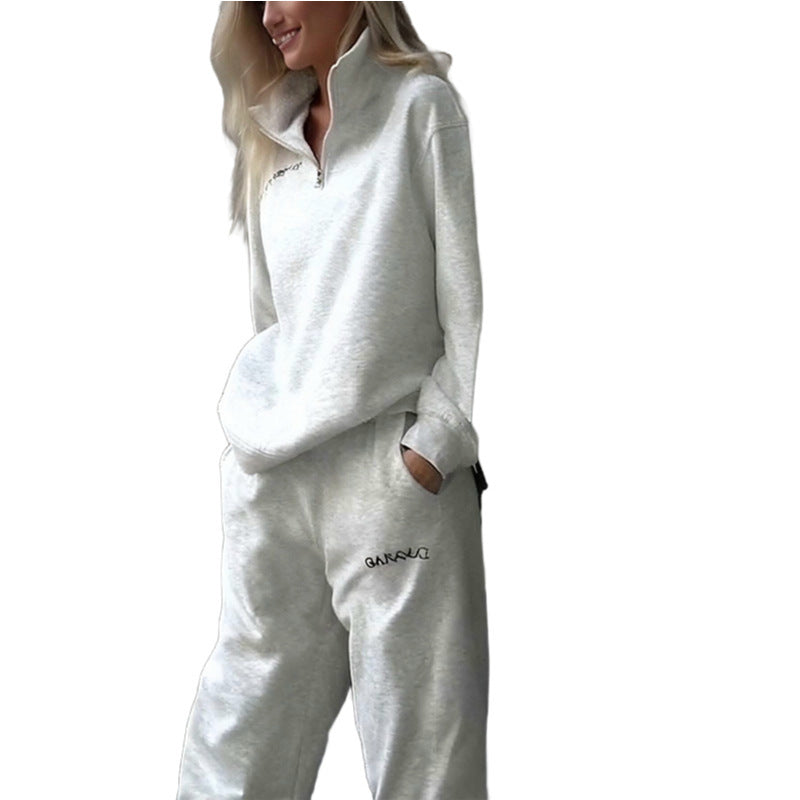 Unisex Regular Fit Solid Color Sports Tracksuit Polyester