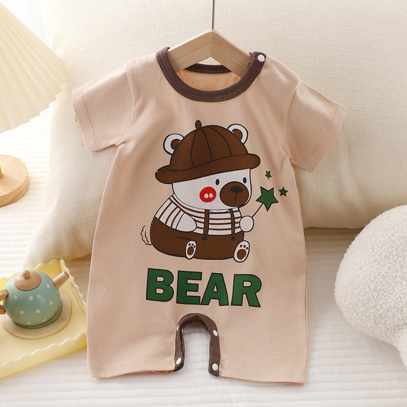 Cute Cartoon Print Onesies Newborn High Quality Fabric