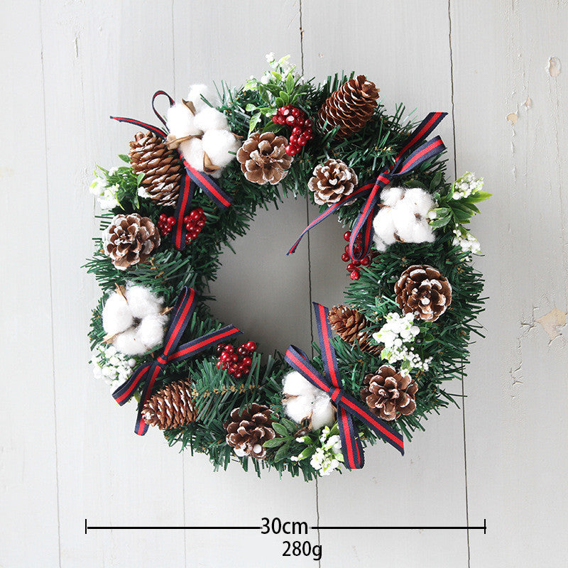30cm 40cm Christmas Wreath Ornaments for Holiday Decoration