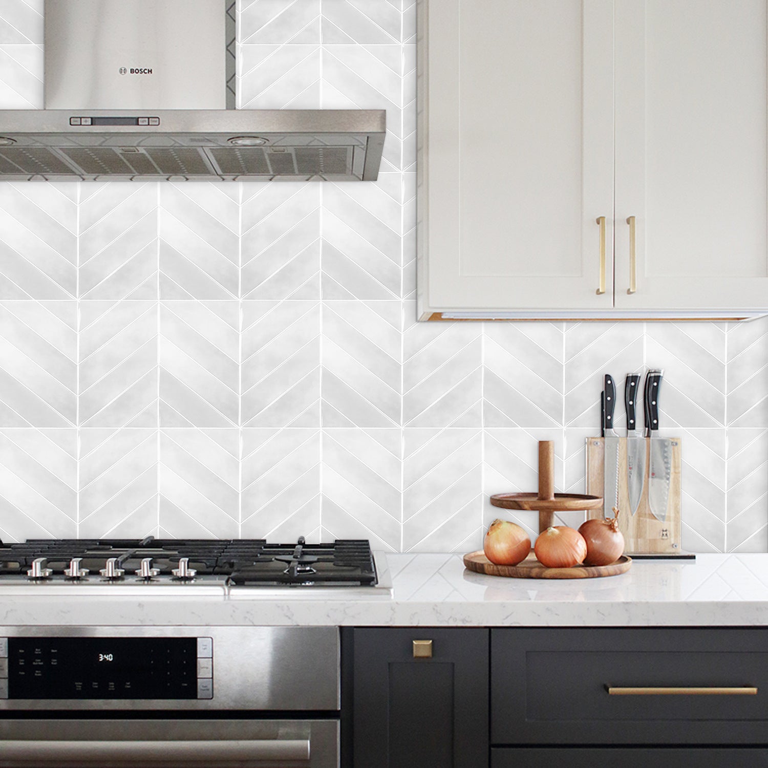 Jade kitchen oil resistant 3D self-adhesive wall sticker