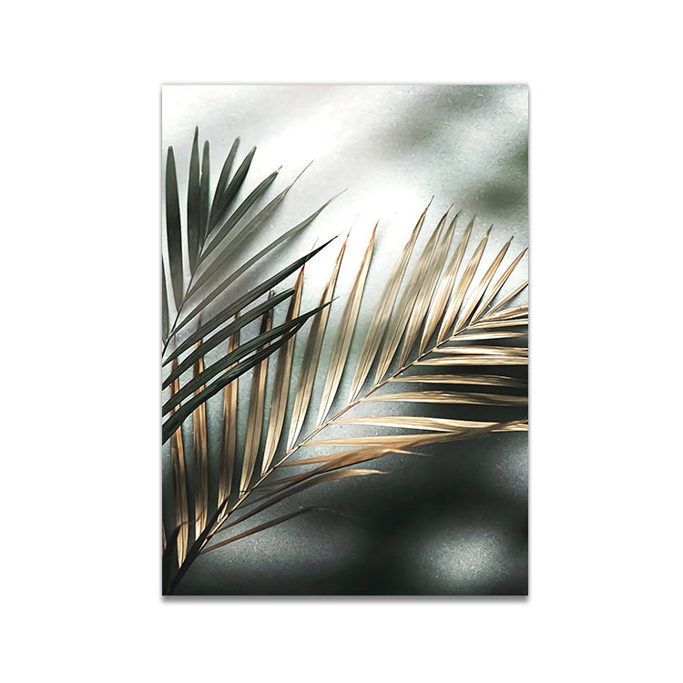 Vegetation Green Leaf Background Wall Bedroom Living Room Canvas Decorative Painting