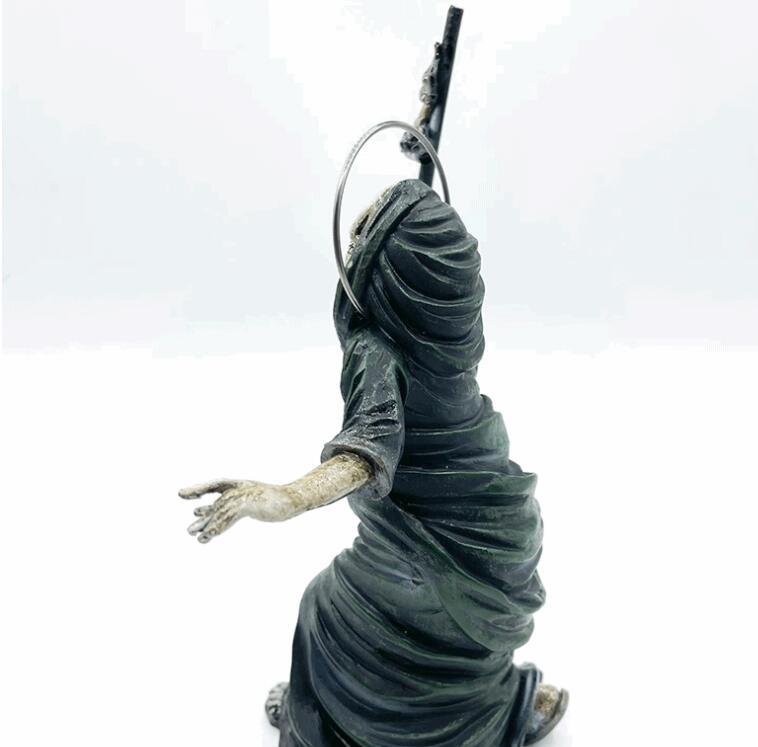 Halloween Resin Painted Black Robe Wizard Ornaments