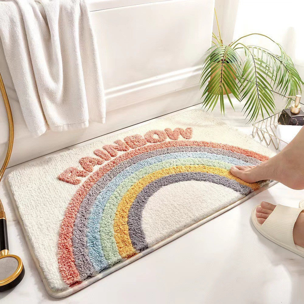 Bathroom Non-Slip Decorative Floor Mat – Cashmere-Like Absorbent and Stain-Resistant Carpet for Bathrooms