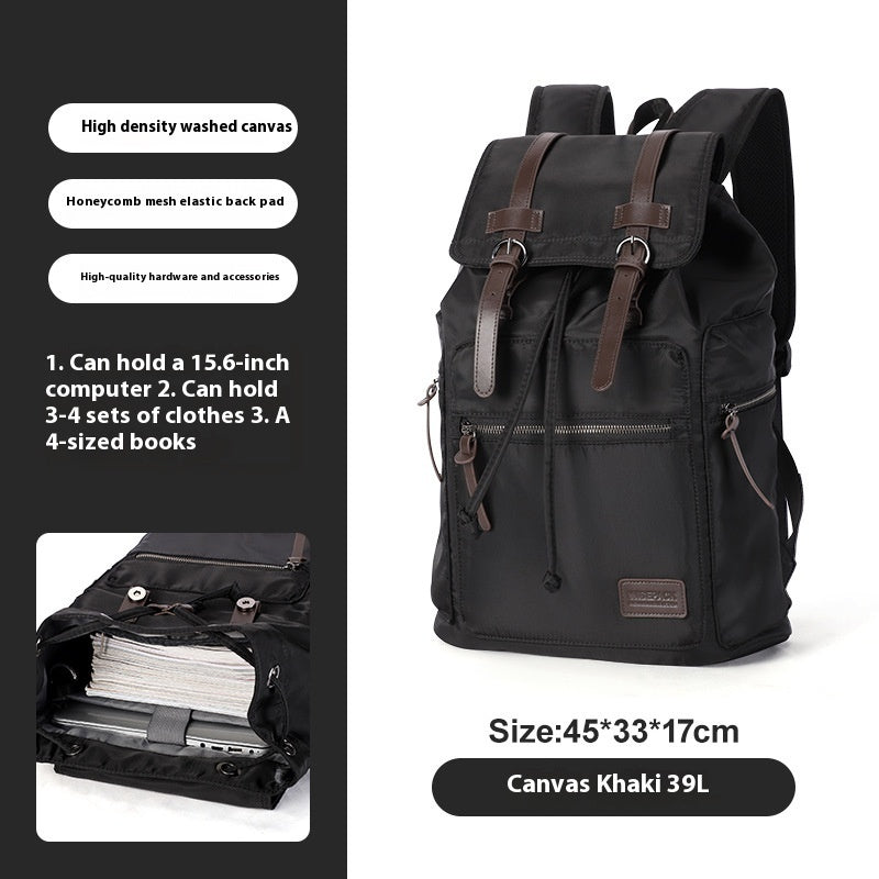 Men's Canvas Backpack Small Casual Travel Bag Everyday