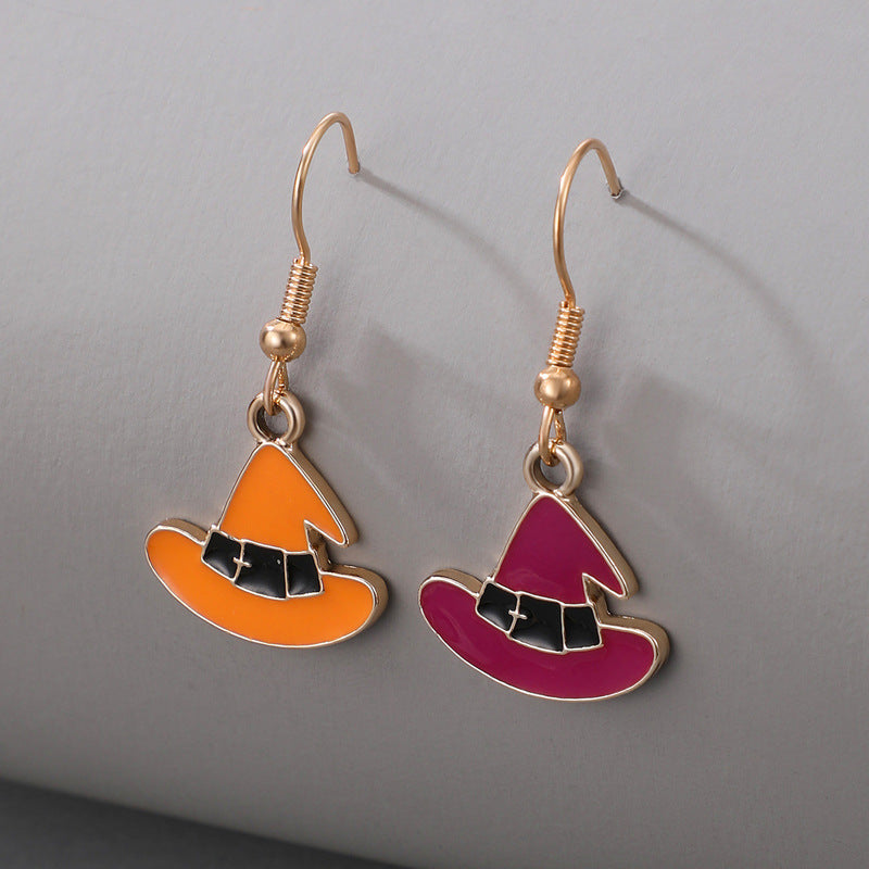 New Jewelry Halloween Funny And Fun Pumpkin Ghost Exaggerated Acrylic Earrings
