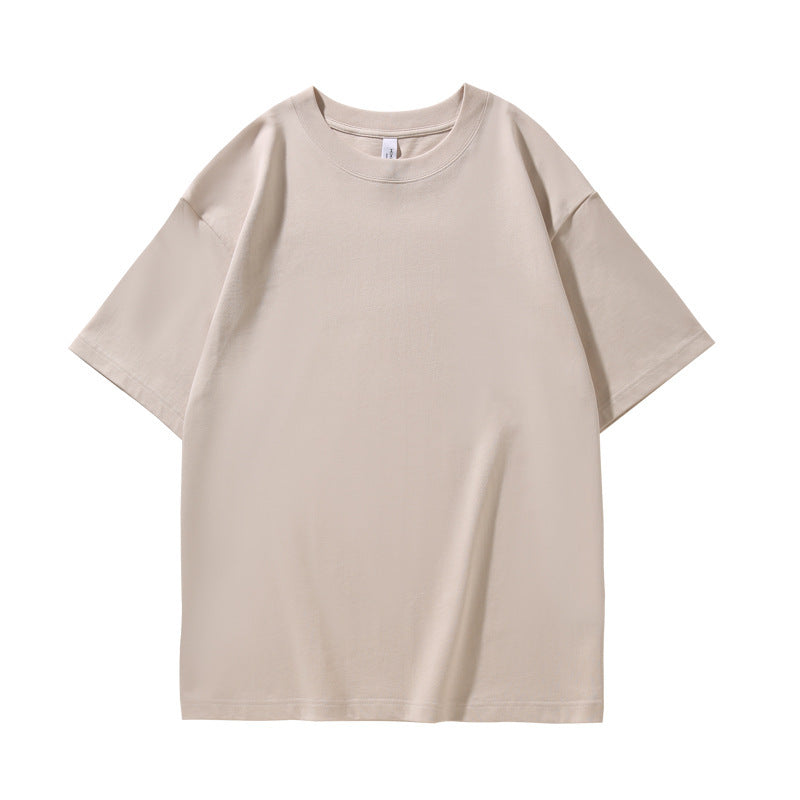 Unisex Cotton Short Sleeve Tee Relaxed Fit Solid Everyday