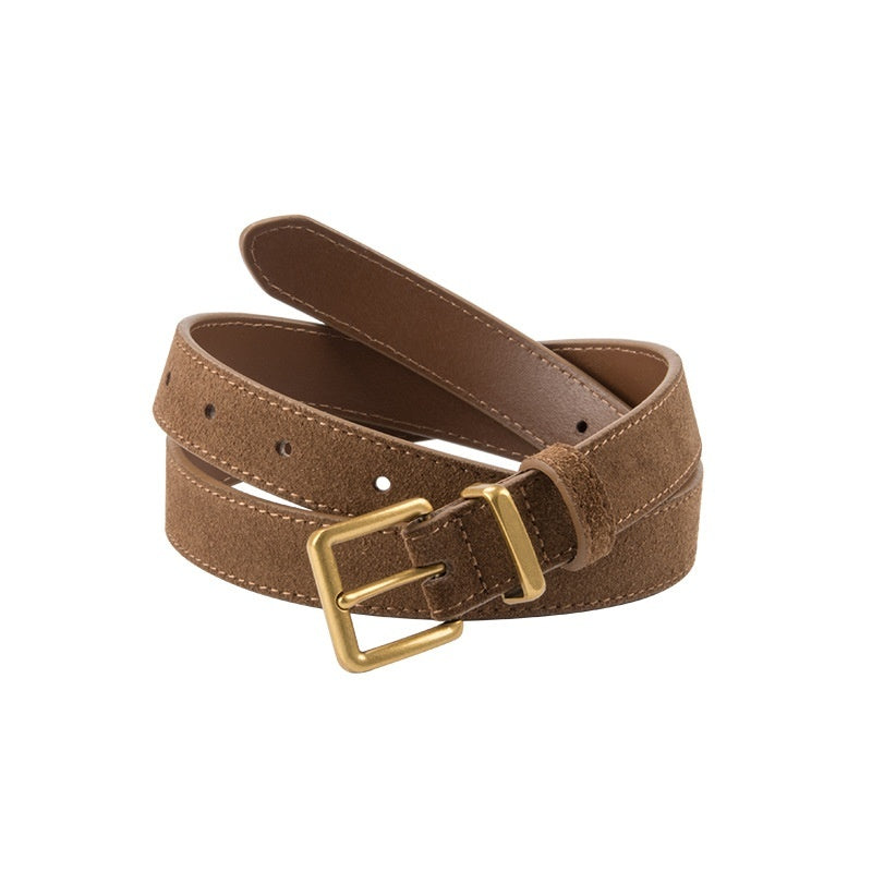 Suede Cowhide Retro Belt