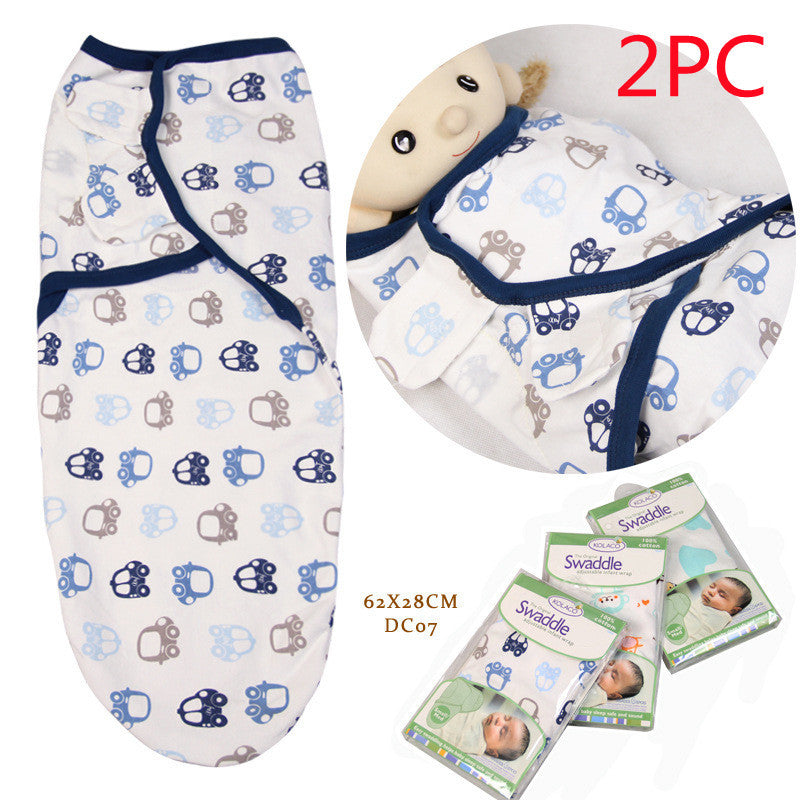 Cotton Cartoon Baby Swaddle Towel – Anti-Startle Sleeping Bag