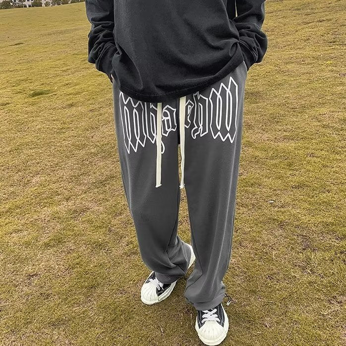 Men’s Plus Size Loose Wide-Leg Pants – Summer Casual Sports Trousers