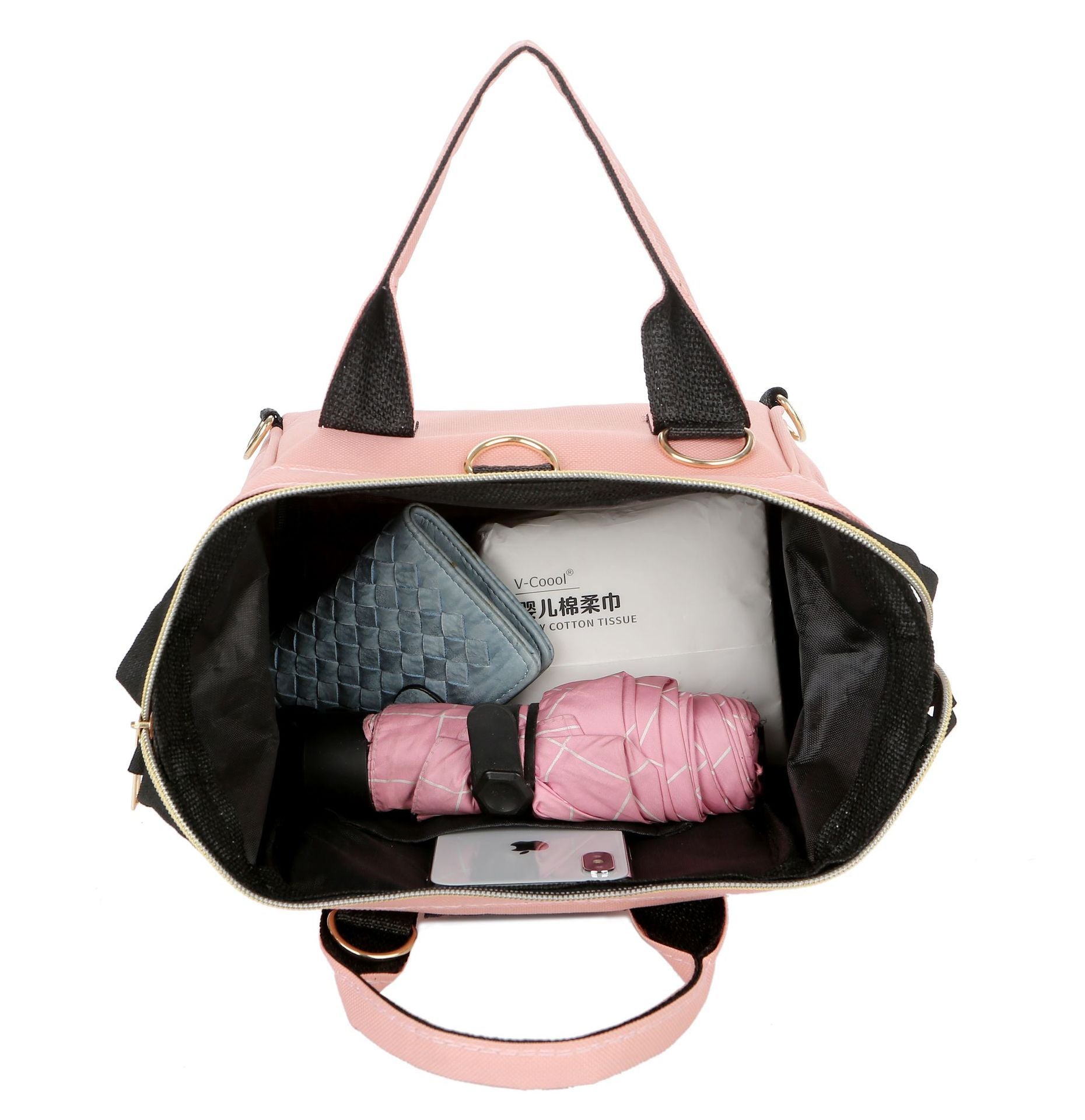 MomMini Oxford Shoulder Backpack – Compact, Cute & Functional for Moms