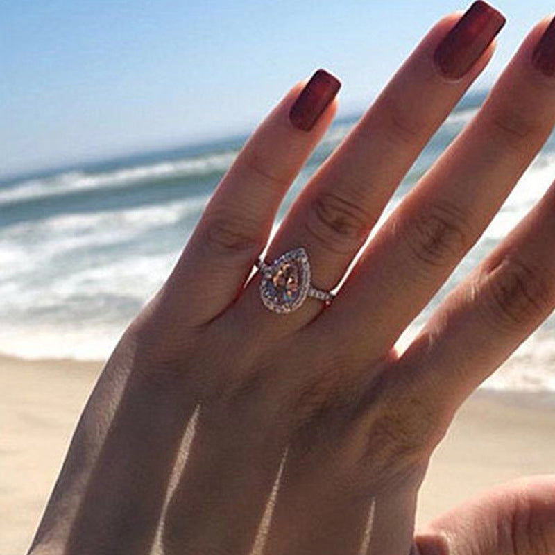 European And American Wedding Engagement Silver Rings