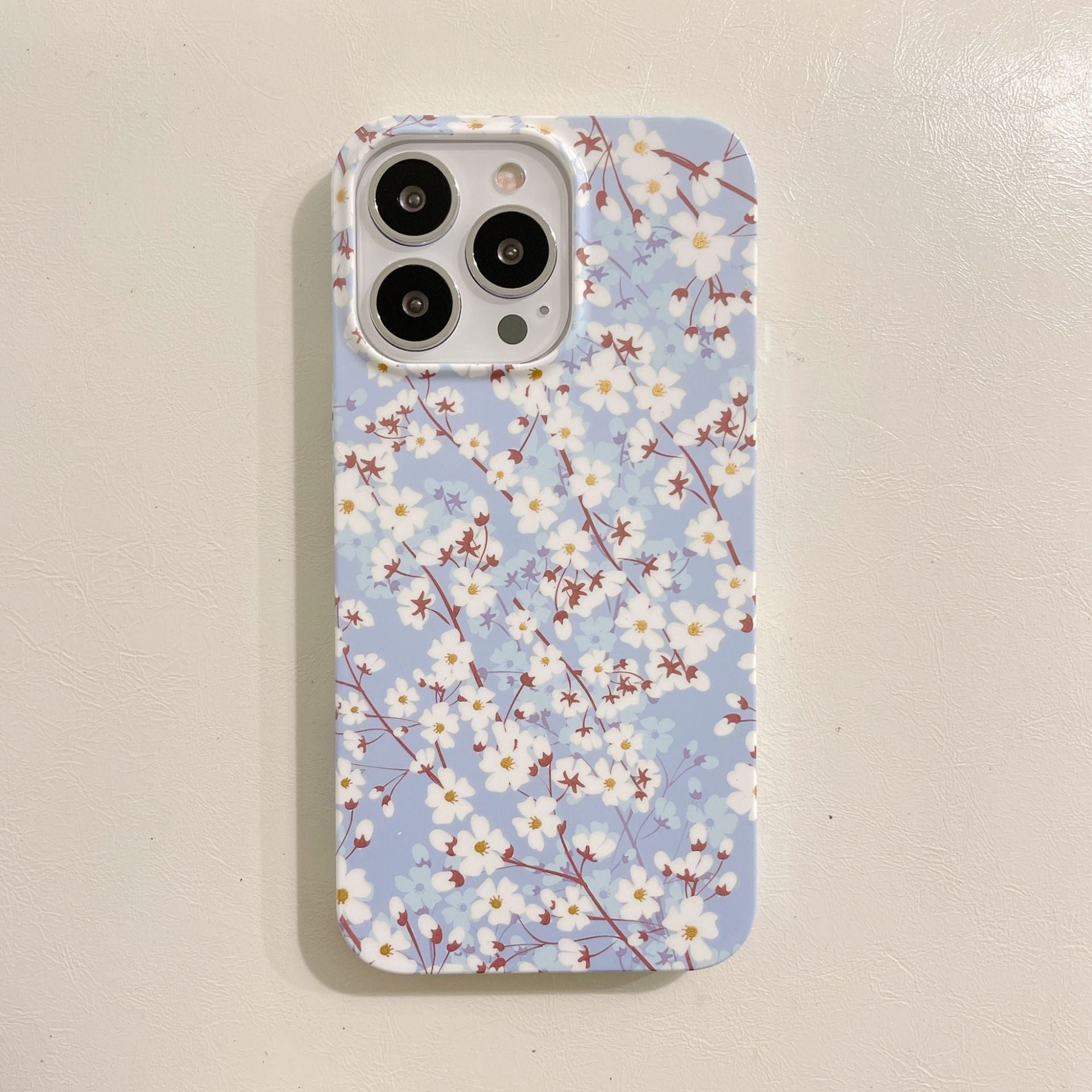 Phone Case Water Sticker Oil Painting Aeolian Bells Flower Double Film PC Drop-resistant
