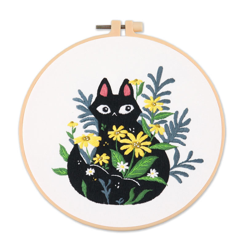 Embroidery DIY Material Bag Kit for Beginners – Sewing, Needlework, and Craft Supplies