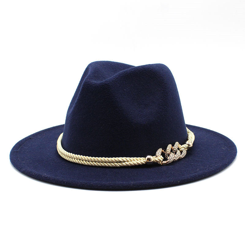 British Vintage Woolen Fedora Hat for Women in Multiple Colors