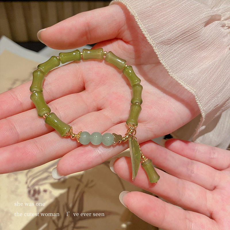 Chinese Style Bamboo Leaf Bracelet For Women
