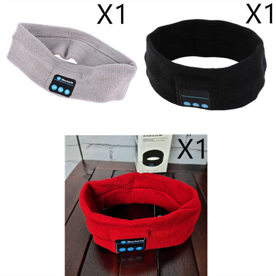 Bluetooth Headband Headphones – Sports Sweatband with Built-in Speakers & Mic
