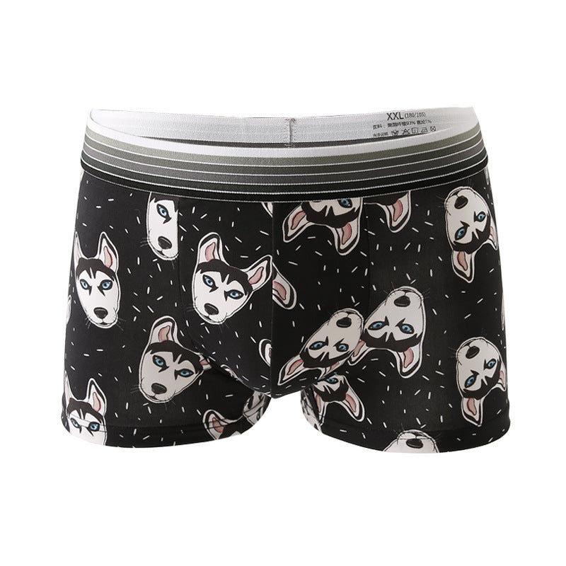Cartoon Men's Mid-waist Underwear