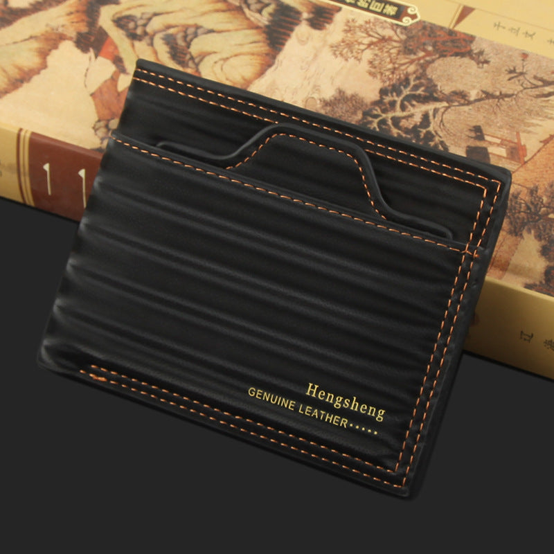 Unisex Slim Box Style Coin Purse PU Leather Rhombus Stripes