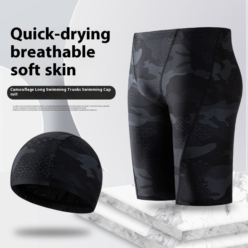 Men’s Camouflage Swimming Trunks – Anti-Embarrassment Design