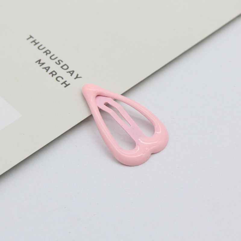 Oil Dripping Spray Paint Side Clip Bang Clip Love Children's Hair Accessories