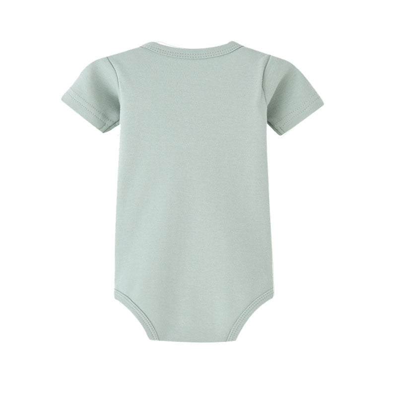 Summer Triangle Solid Color Short-sleeved One-piece Romper