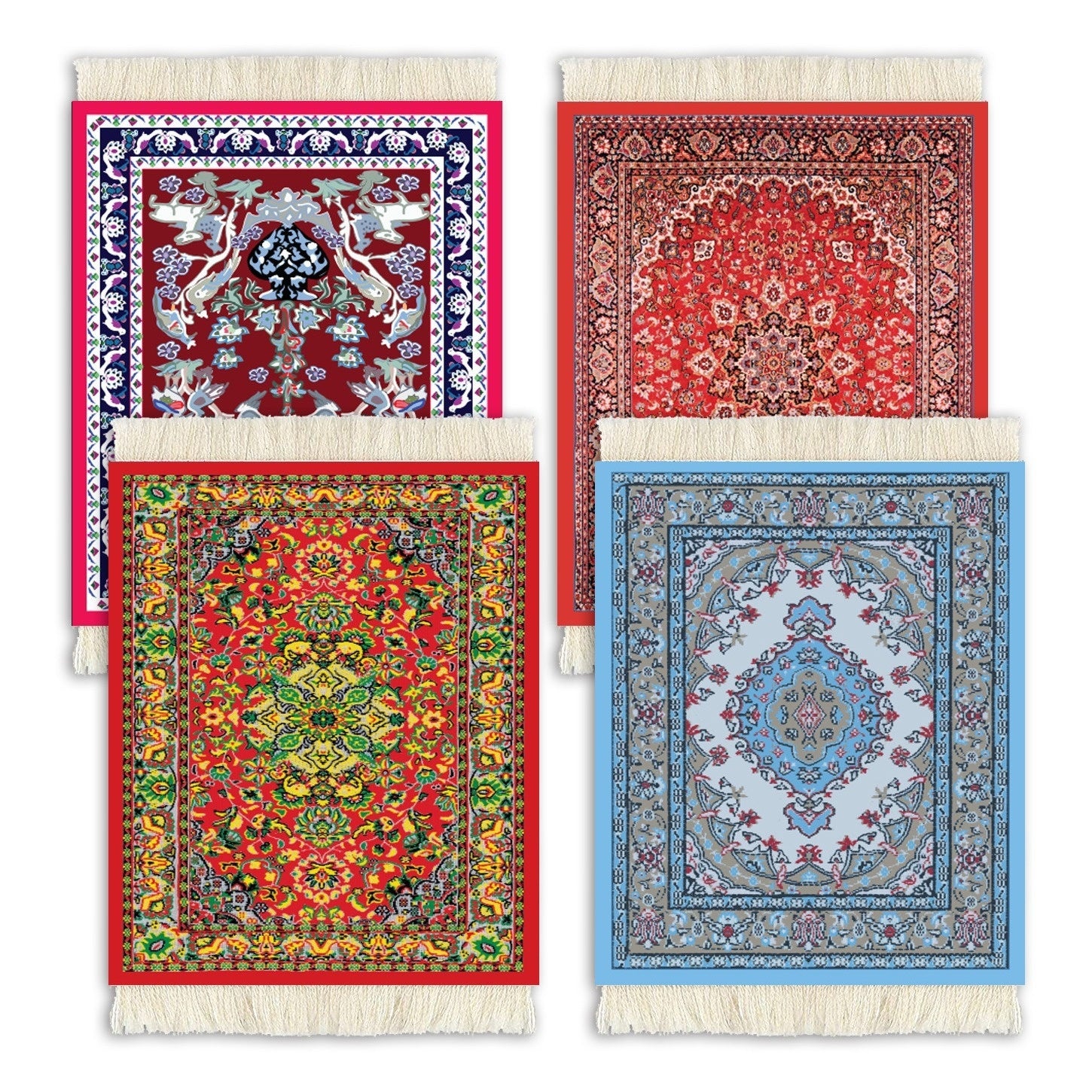 4 Sets Of Carpet Drinks Heat Insulation Coaster