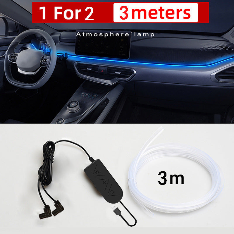 Car USB LED Atmosphere Light – Dashboard & Interior Accent Lamp
