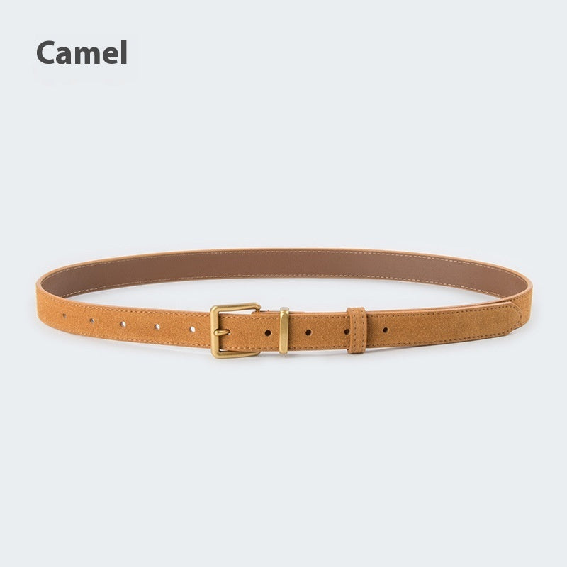 Suede Cowhide Retro Belt