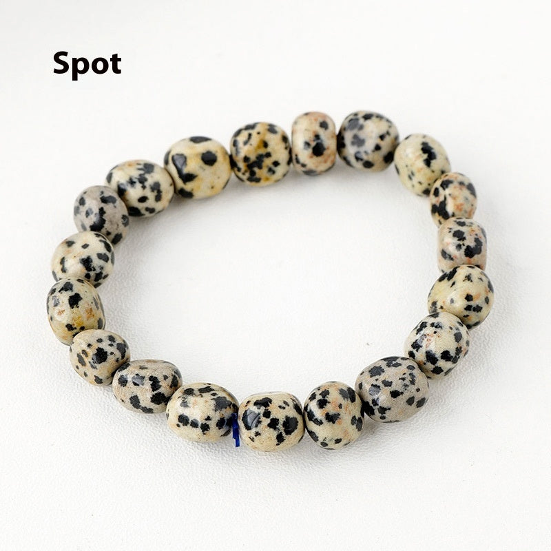 Natural Amethyst Large Particle Gravel Rolling Stone Bracelet