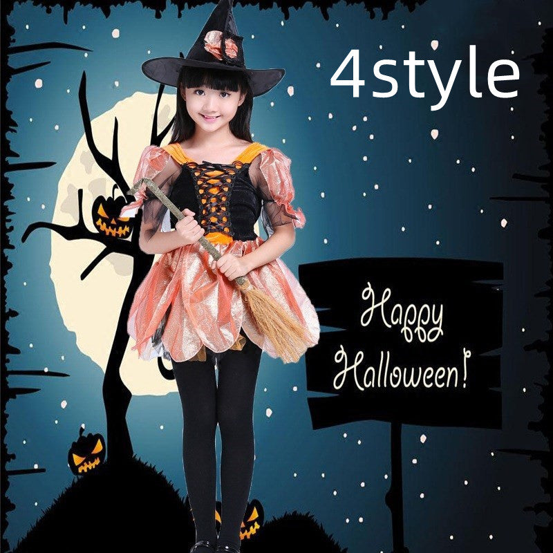 Halloween Princess Costume for Children Kids Dress Up Outfit