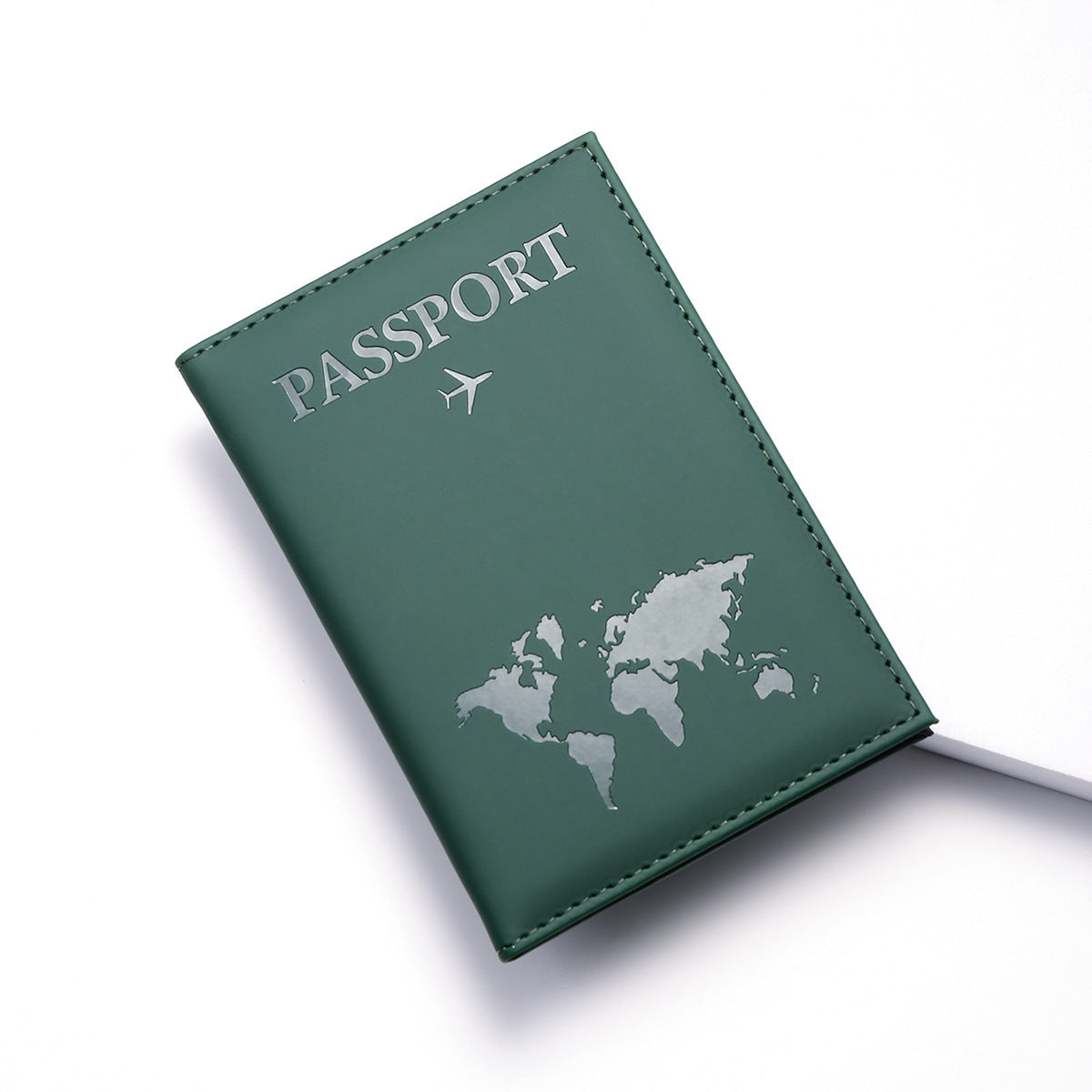 Slim PU Leather Passport Cover Unisex Geometric Pattern