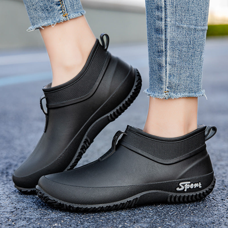 Low Top Waterproof Non-slip Camping Rain Boots