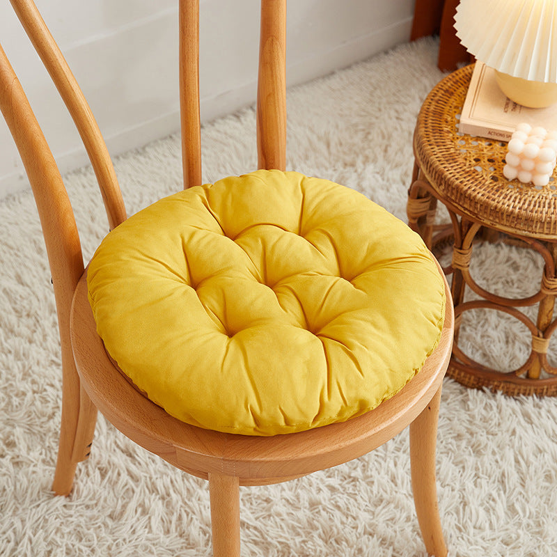 Brushed Thickened Solid Color Polyester Dining and Office Chair Cushion