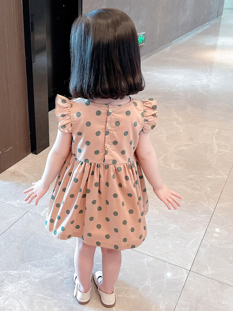 Girls Dress Summer Thin Polka Dot