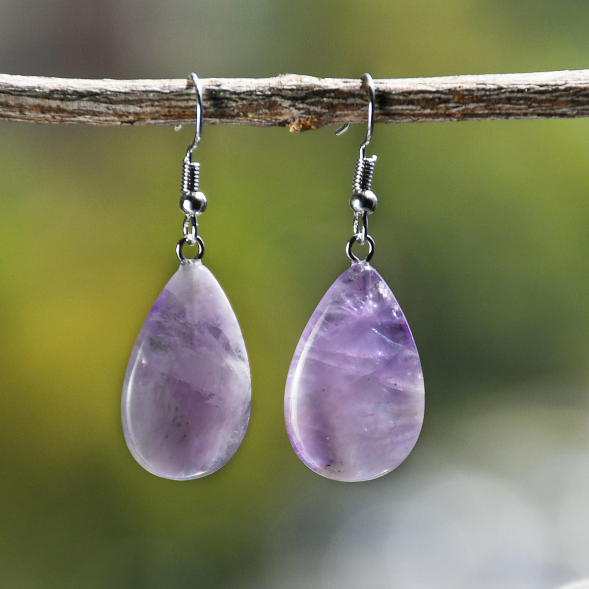 New Chinese Style Ornament Water Drop Natural Stone Earrings