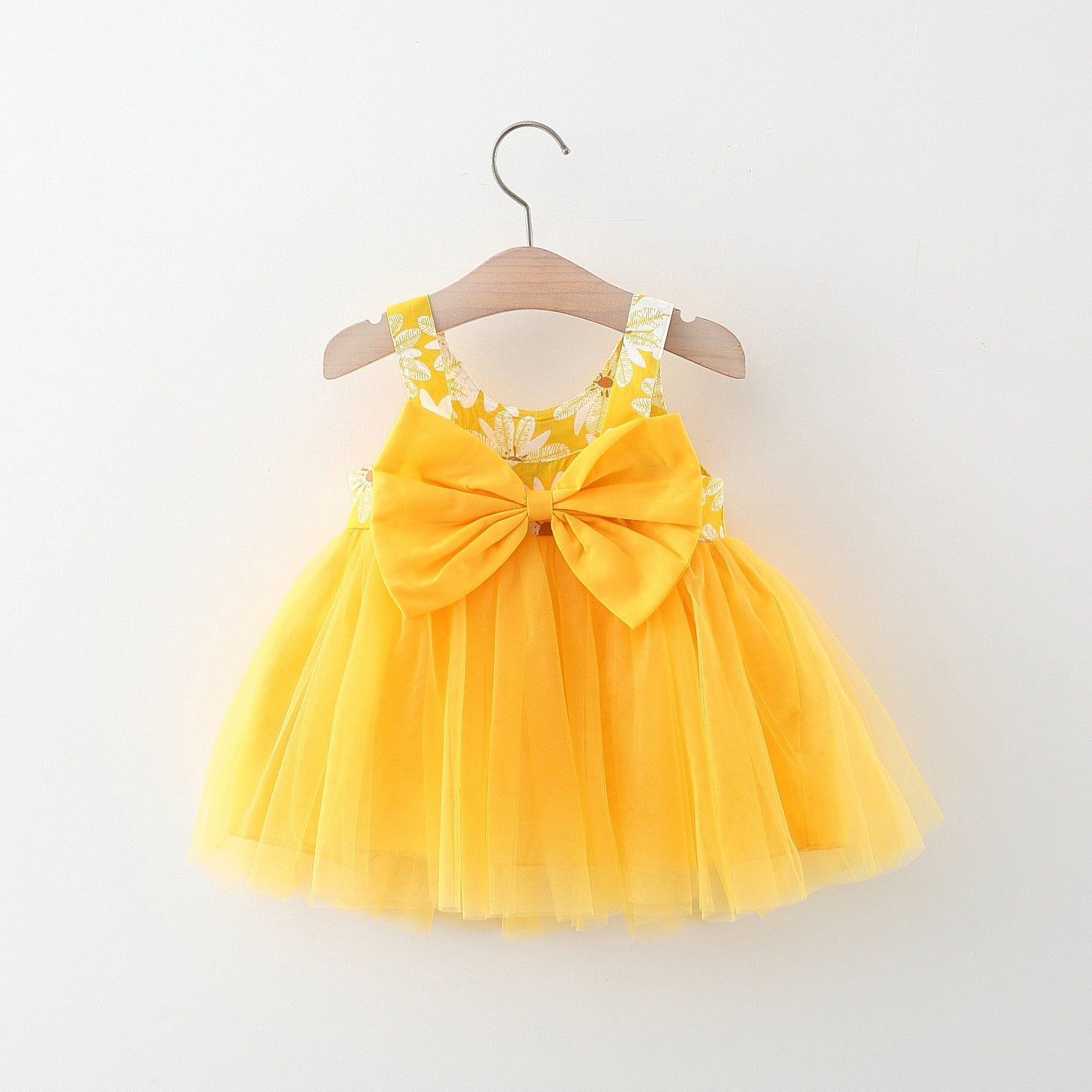 Girls' Summer New Floral Mesh Slip Dress