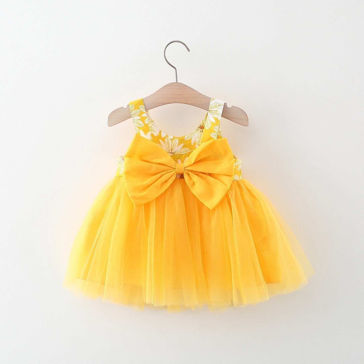 Girls Cotton Floral Mesh Slip Dress Summer Regular Fit